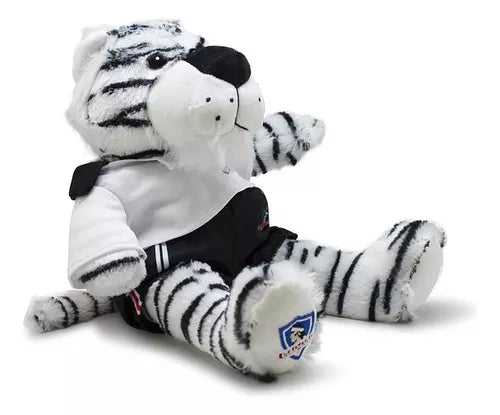 Peluche - Colo Colo - Tigre - 26 Cm - Blanco y Negro
