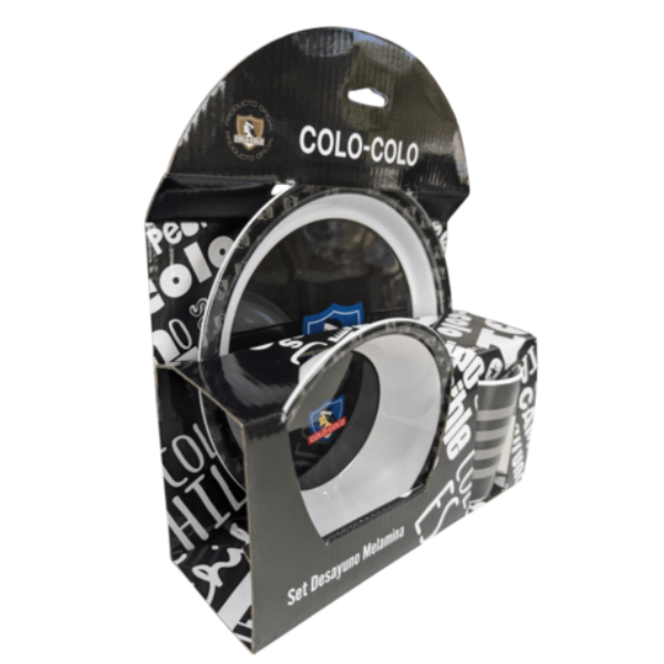 Set Desayuno Colo Colo Plato + Bowl + Vaso Melamina 3 piezas