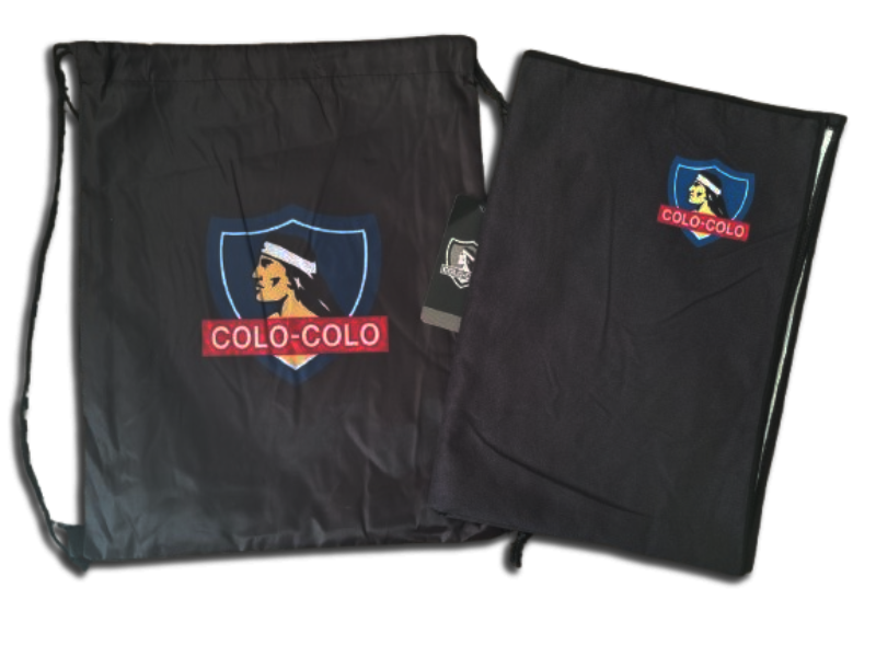 Kit Toalla + Bolso Colo Colo. Microfibra. Gym Sport Playa