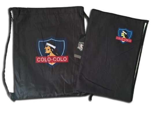 Kit Toalla + Bolso Colo Colo. Microfibra. Gym Sport Playa