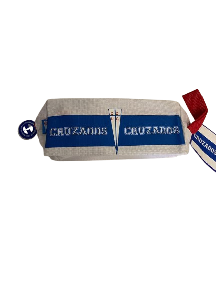 Estuche Escolar Universidad Católica Fútbol Cruzados Blanco Único Universidad Católica