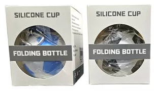 Botella De Agua Infantil Plegable con forma de balón de fútbol - Deportes 550 Ml