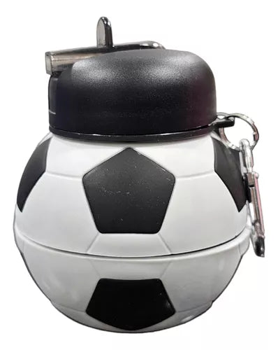 Botella De Agua Infantil Plegable con forma de balón de fútbol - Deportes 550 Ml