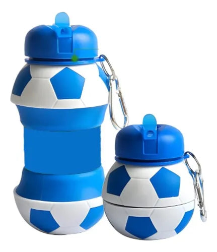 Botella De Agua Infantil Plegable con forma de balón de fútbol - Deportes 550 Ml