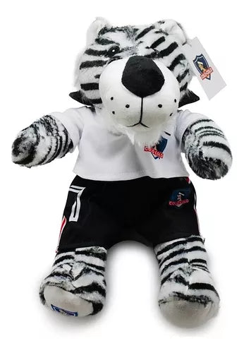 Peluche - Colo Colo - Tigre - 26 Cm - Blanco y Negro